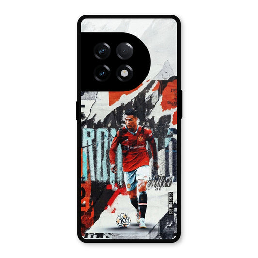 Ronaldo Paper Art OnePlus 11R Mobile Back Cover - Sports PrintShield Case