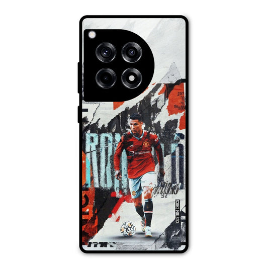 Ronaldo Paper Art OnePlus 12R Mobile Back Cover - Sports PrintShield Case