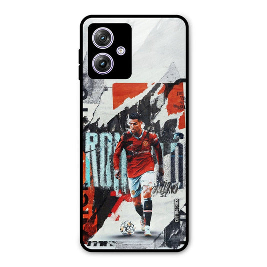 Ronaldo Paper Art Moto G54 Mobile Back Cover - Sports PrintShield Case