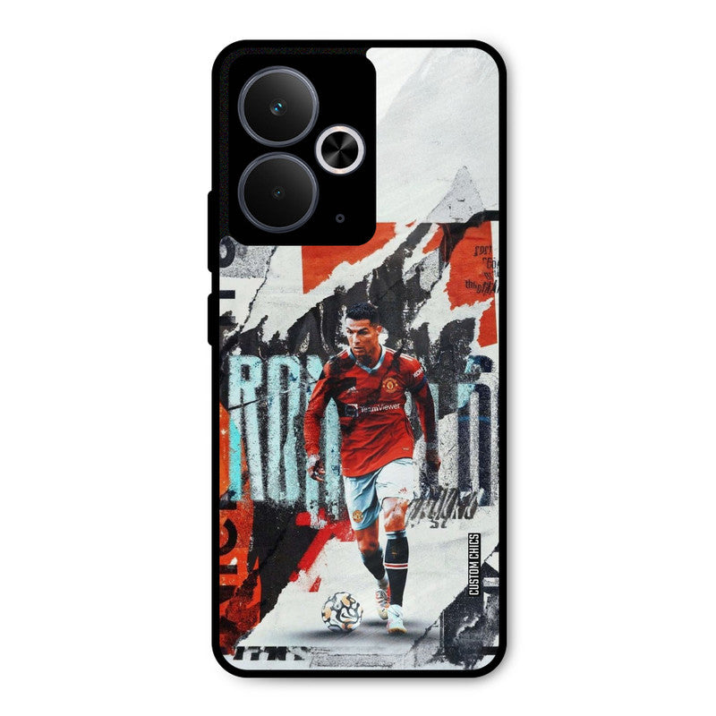 Ronaldo Paper Art Realme 14T Mobile Back Cover - Sports PrintShield Case