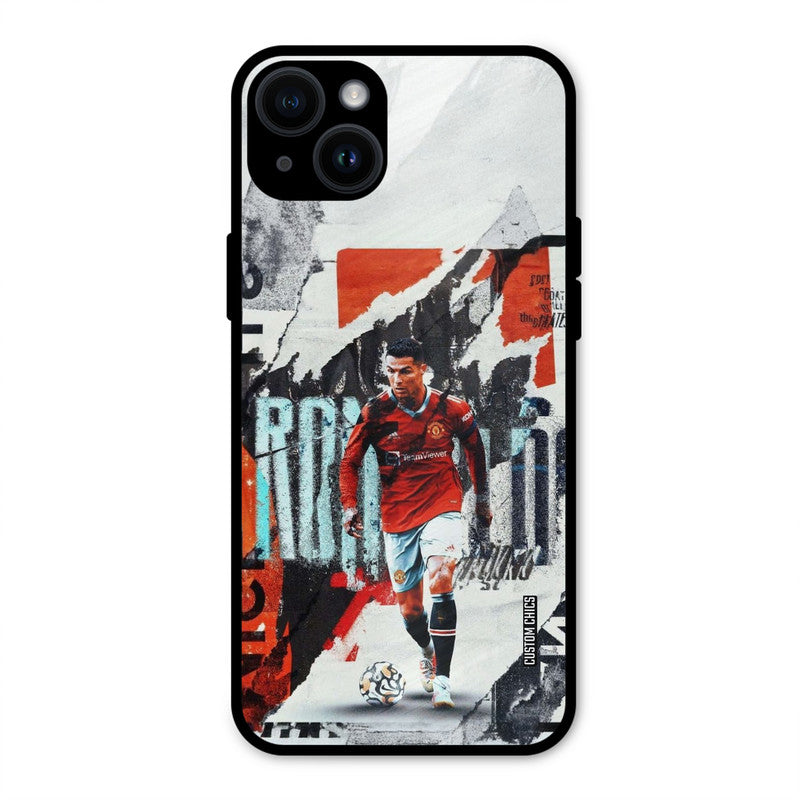 Ronaldo Paper Art  iPhone 14 Plus Mobile Back Cover - Sports PrintShield Case
