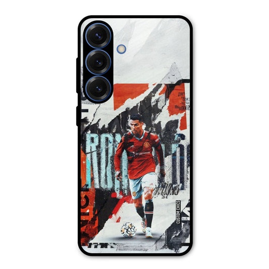 Ronaldo Paper Art Samsung Galaxy S25 Mobile Back Cover - Sports PrintShield Case