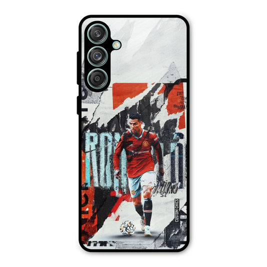 Ronaldo Paper Art Samsung Galaxy M55 5G Mobile Back Cover - Sports PrintShield Case