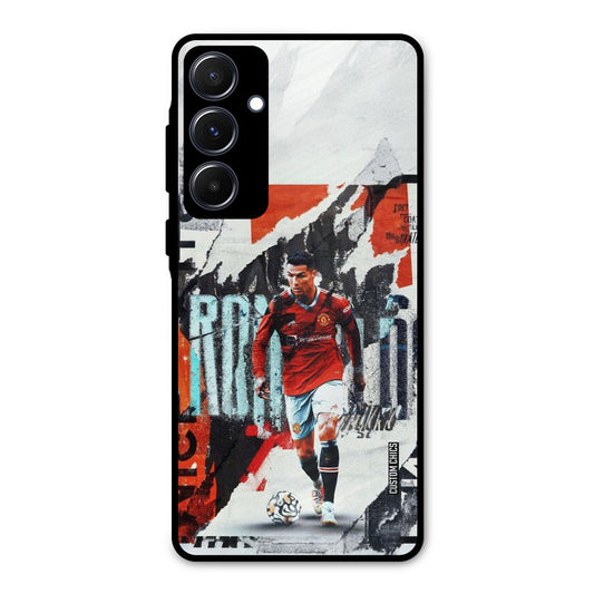 Ronaldo Paper Art Samsung Galaxy A55 5G Mobile Back Cover - Sports PrintShield Case