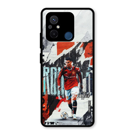 Ronaldo Paper Art Redmi 12c Mobile Back Cover - Sports PrintShield Case