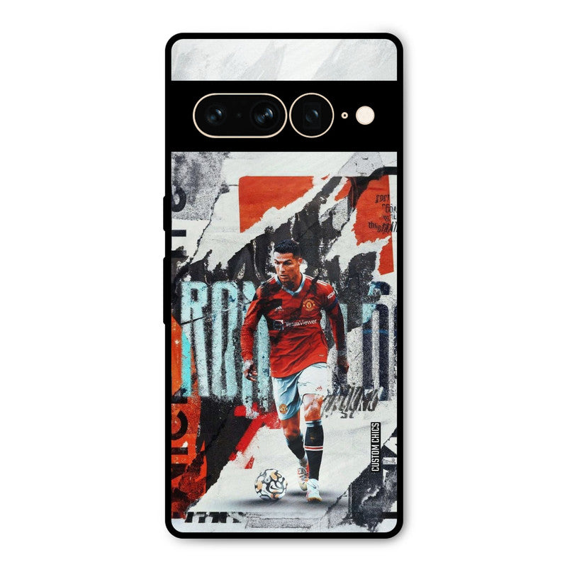 Ronaldo Paper Art Google Pixel 7 Pro Mobile Back Cover - Sports PrintShield Case