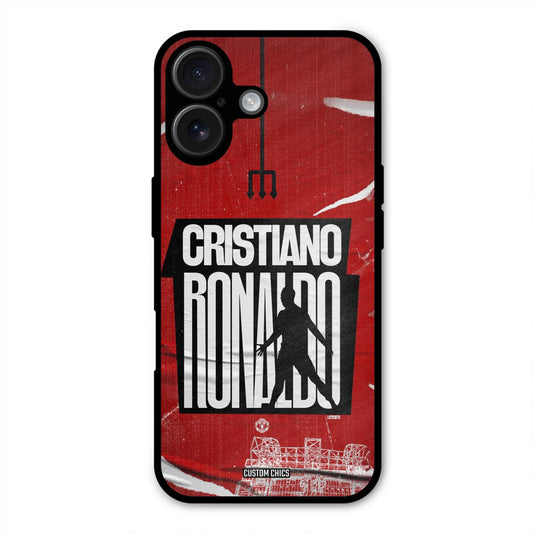 Ronaldo Red Paper Art  iPhone 16 Mobile Back Cover - Sports PrintShield Case