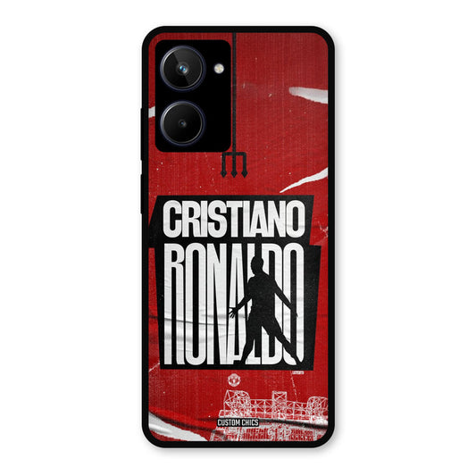 Ronaldo Red Paper Art Realme 10 Mobile Back Cover - Sports PrintShield Case