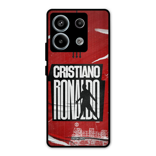 Ronaldo Red Paper Art Redmi Note 13 Pro 5G Mobile Back Cover - Sports PrintShield Case