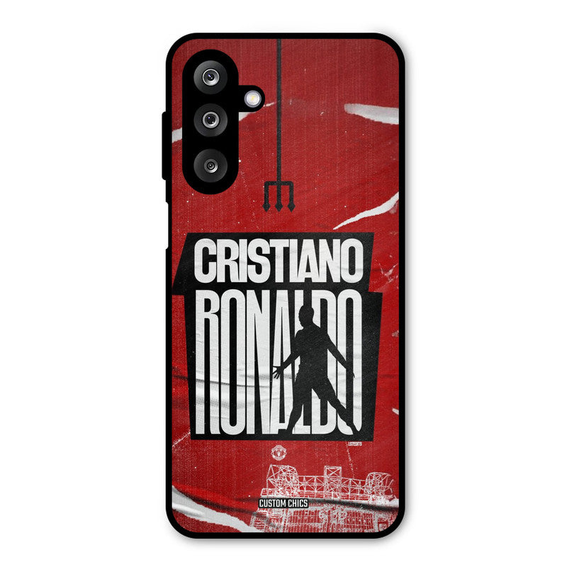 Ronaldo Red Paper Art Samsung Galaxy M36 Mobile Back Cover - Sports PrintShield Case