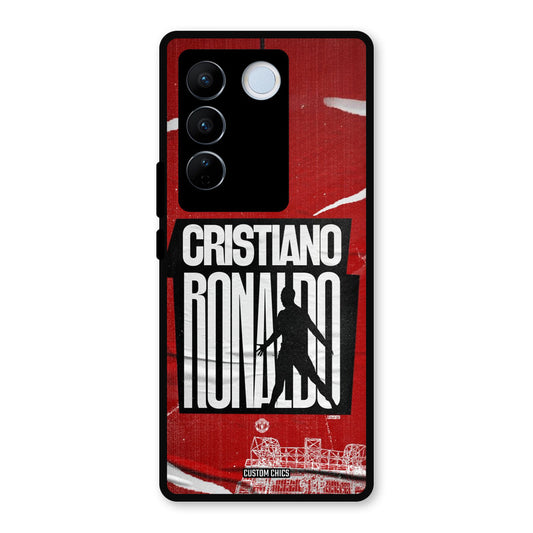 Ronaldo Red Paper Art Vivo V27 Pro Mobile Back Cover - Sports PrintShield Case