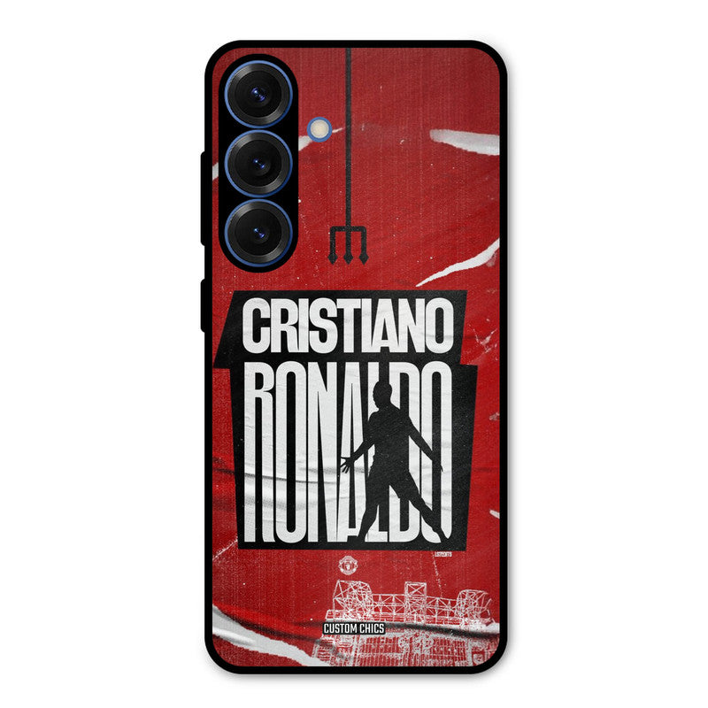 Ronaldo Red Paper Art Samsung Galaxy S25 Mobile Back Cover - Sports PrintShield Case