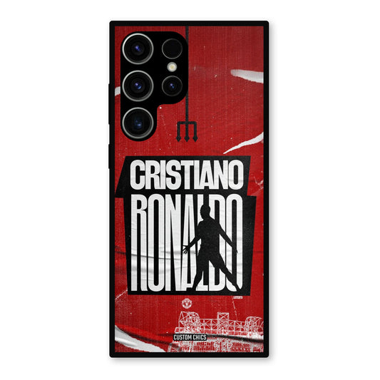 Ronaldo Red Paper Art Samsung Galaxy S23 Ultra Mobile Back Cover - Sports PrintShield Case
