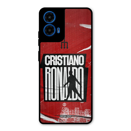 Ronaldo Red Paper Art Moto G45 Mobile Back Cover - Sports PrintShield Case