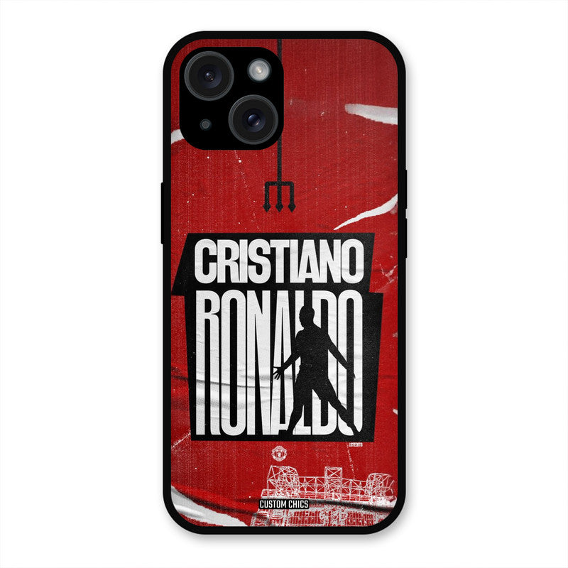 Ronaldo Red Paper Art  iPhone 15 Plus Mobile Back Cover - Sports PrintShield Case