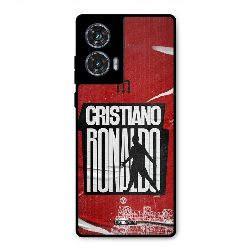 Ronaldo Red Paper Art Moto G96 Mobile Back Cover - Sports PrintShield Case