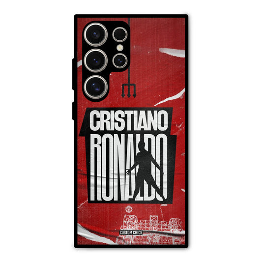 Ronaldo Red Paper Art Samsung Galaxy S24 Ultra Mobile Back Cover - Sports PrintShield Case