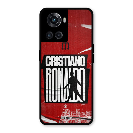 Ronaldo Red Paper Art OnePlus 10R Mobile Back Cover - Sports PrintShield Case