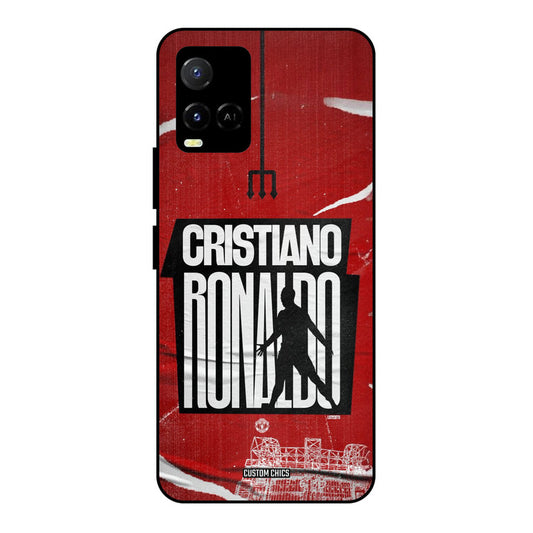 Ronaldo Red Paper Art Vivo Y33s Mobile Back Cover - Sports PrintShield Case