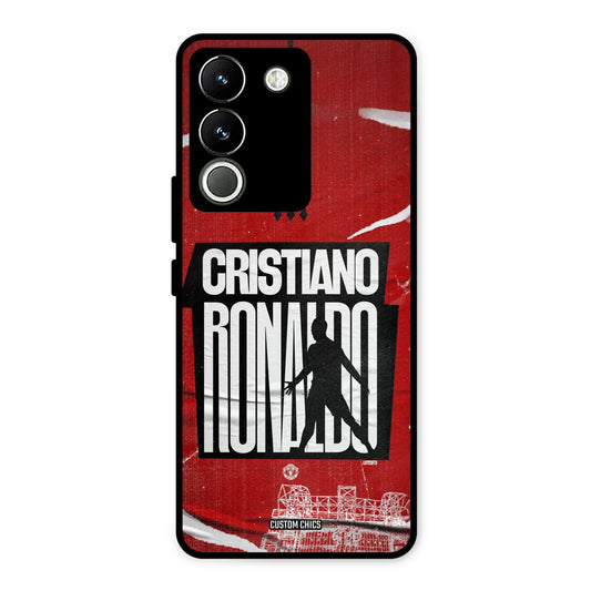 Ronaldo Red Paper Art Vivo Y200 Mobile Back Cover - Sports PrintShield Case