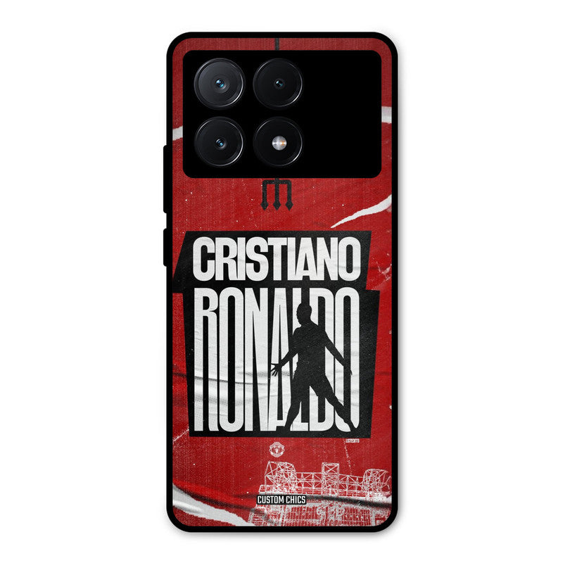 Ronaldo Red Paper Art Poco X6 Pro Mobile Back Cover - Sports PrintShield Case