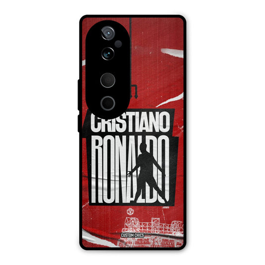 Ronaldo Red Paper Art Vivo V40 Mobile Back Cover - Sports PrintShield Case