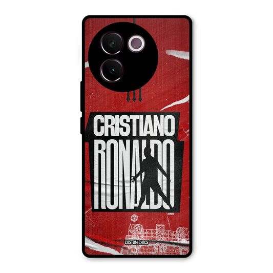Ronaldo Red Paper Art Vivo V30e Mobile Back Cover - Sports PrintShield Case