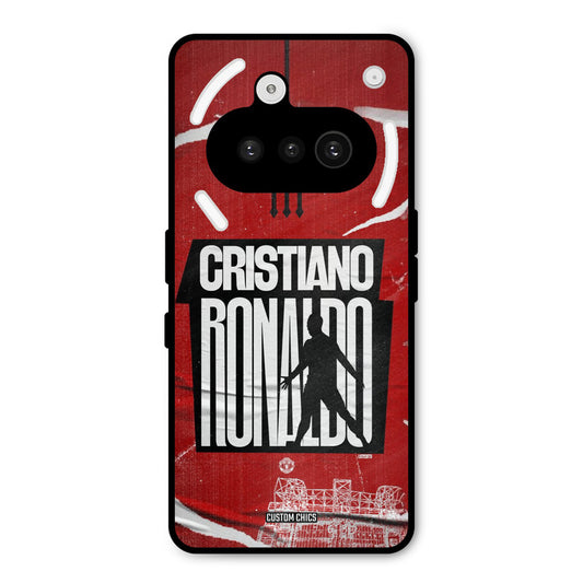 Ronaldo Red Paper Art Nothing Phone 3A Mobile Back Cover - Sports PrintShield Case