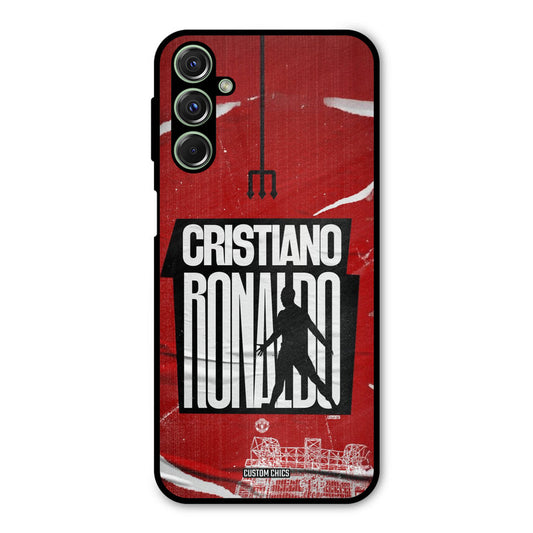 Ronaldo Red Paper Art Samsung Galaxy M34 Mobile Back Cover - Sports PrintShield Case