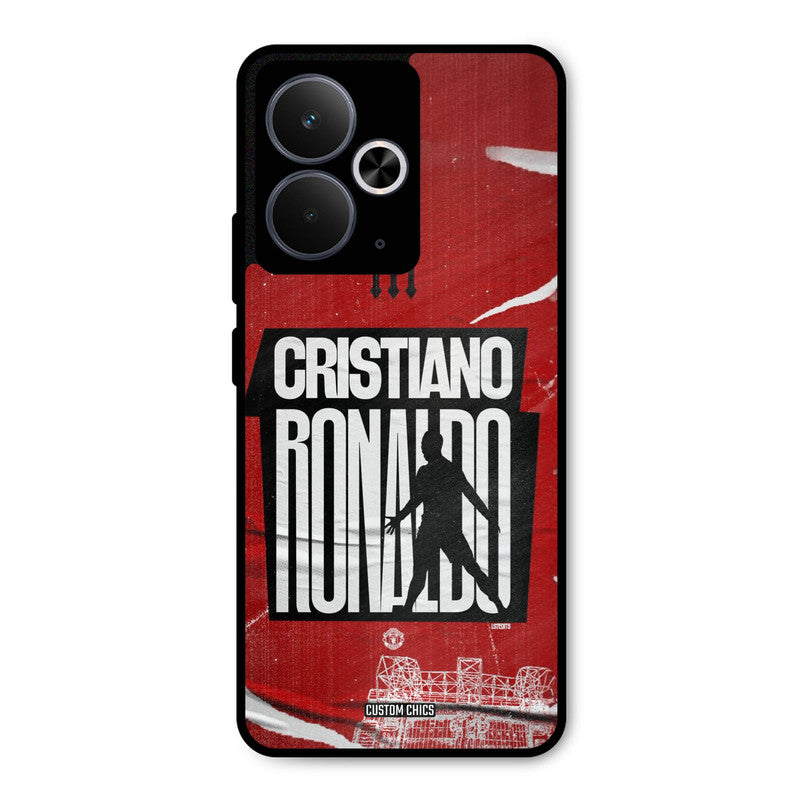Ronaldo Red Paper Art Realme 14T Mobile Back Cover - Sports PrintShield Case