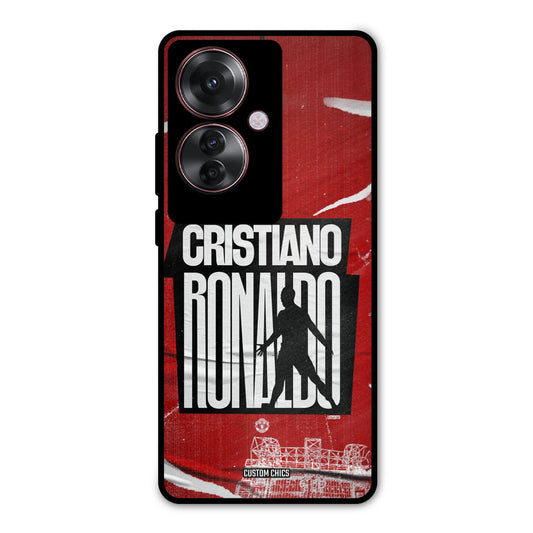 Ronaldo Red Paper Art Oppo F25 Pro Mobile Back Cover - Sports PrintShield Case