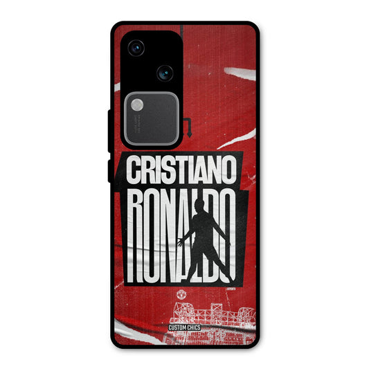 Ronaldo Red Paper Art Vivo V30 Mobile Back Cover - Sports PrintShield Case