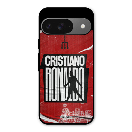 Ronaldo Red Paper Art Google Pixel 9 Mobile Back Cover - Sports PrintShield Case