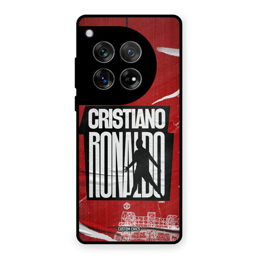 Ronaldo Red Paper Art OnePlus 12 Mobile Back Cover - Sports PrintShield Case