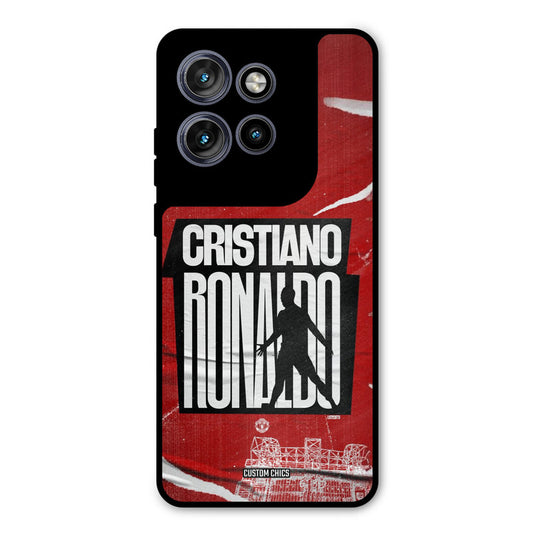 Ronaldo Red Paper Art Motorola Edge 50 Neo Mobile Back Cover - Sports PrintShield Case