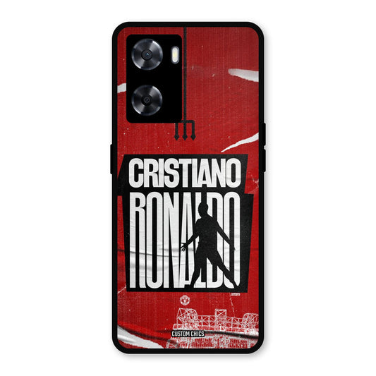 Ronaldo Red Paper Art Oppo A57 2022 Mobile Back Cover - Sports PrintShield Case