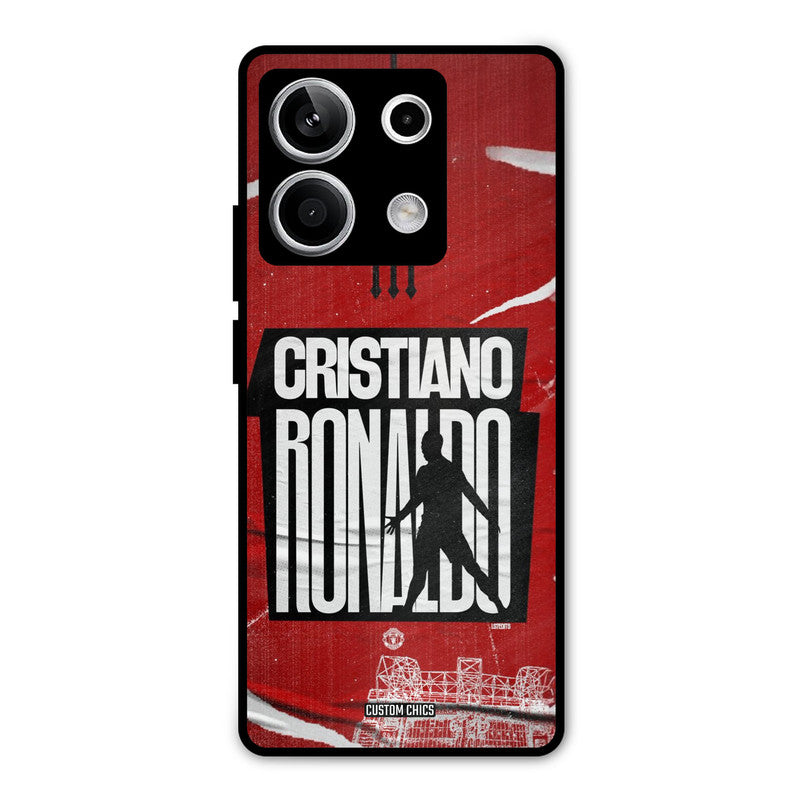 Ronaldo Red Paper Art Redmi Note 13 5G Mobile Back Cover - Sports PrintShield Case