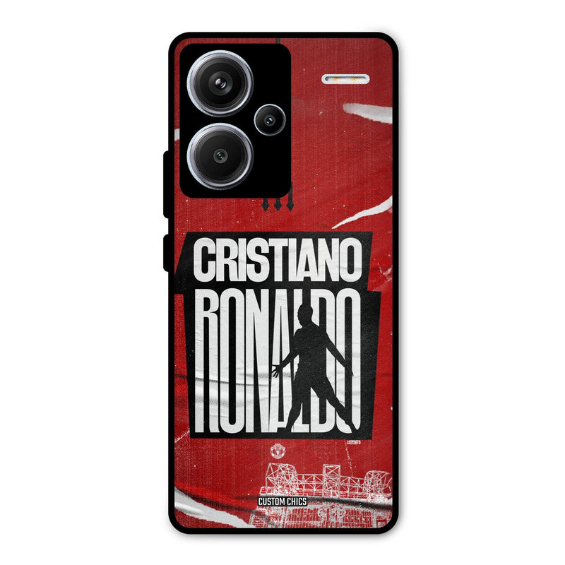 Ronaldo Red Paper Art Redmi Note 13 Pro Plus Mobile Back Cover - Sports PrintShield Case