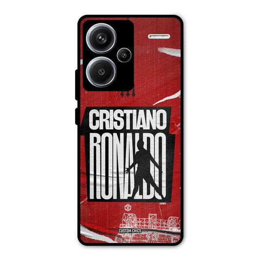 Ronaldo Red Paper Art Redmi Note 13 Pro Plus Mobile Back Cover - Sports PrintShield Case
