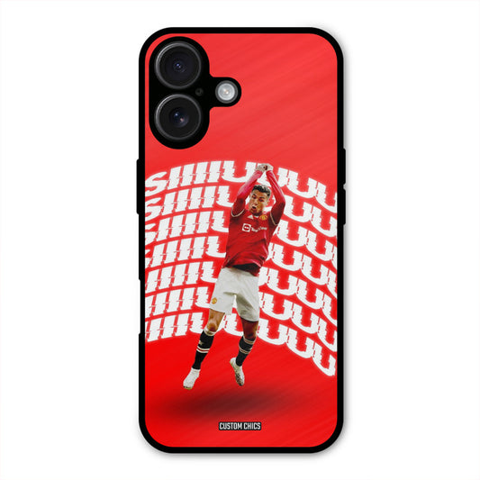 Ronaldo Shuuuuu  iPhone 16 Mobile Back Cover - Sports PrintShield Case