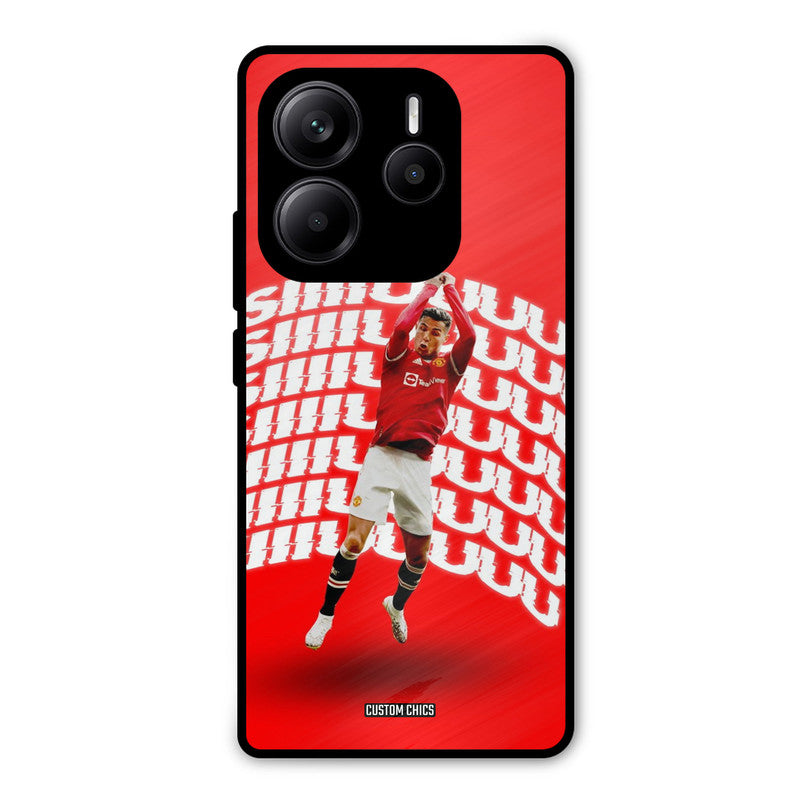 Ronaldo Shuuuuu Redmi Note 14 Mobile Back Cover - Sports PrintShield Case
