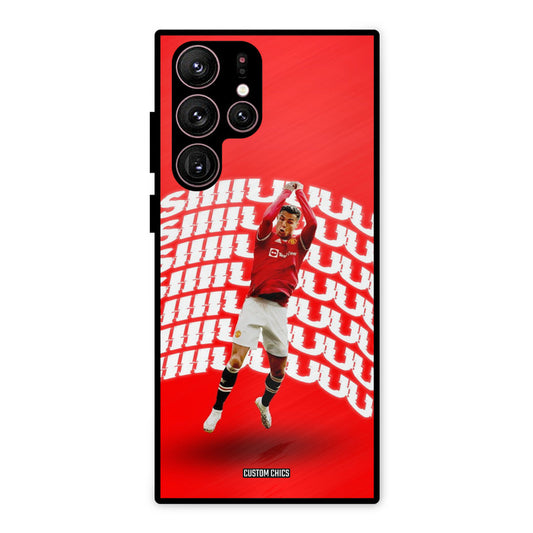 Ronaldo Shuuuuu Samsung Galaxy S22 Ultra Mobile Back Cover - Sports PrintShield Case