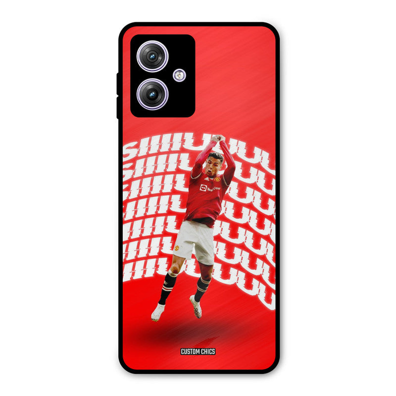 Ronaldo Shuuuuu Moto G54 Mobile Back Cover - Sports PrintShield Case