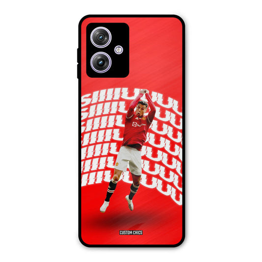 Ronaldo Shuuuuu Moto G54 Mobile Back Cover - Sports PrintShield Case
