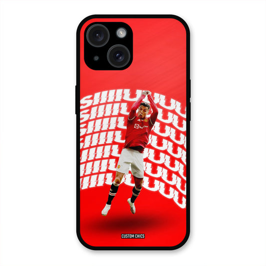 Ronaldo Shuuuuu  iPhone 15 Plus Mobile Back Cover - Sports PrintShield Case