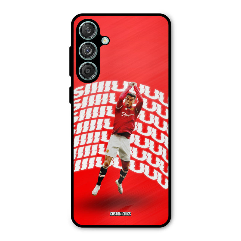 Ronaldo Shuuuuu Samsung Galaxy M55 5G Mobile Back Cover - Sports PrintShield Case