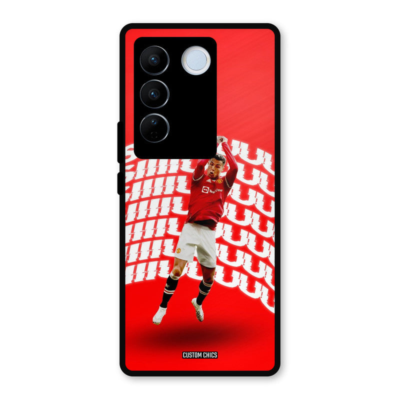 Ronaldo Shuuuuu Vivo V27 Pro Mobile Back Cover - Sports PrintShield Case