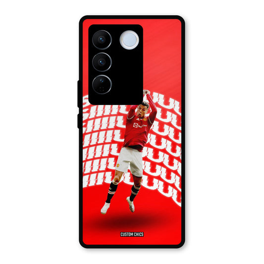Ronaldo Shuuuuu Vivo V27 Pro Mobile Back Cover - Sports PrintShield Case