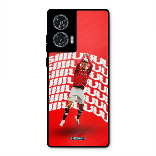 Ronaldo Shuuuuu Moto G96 Mobile Back Cover - Sports PrintShield Case