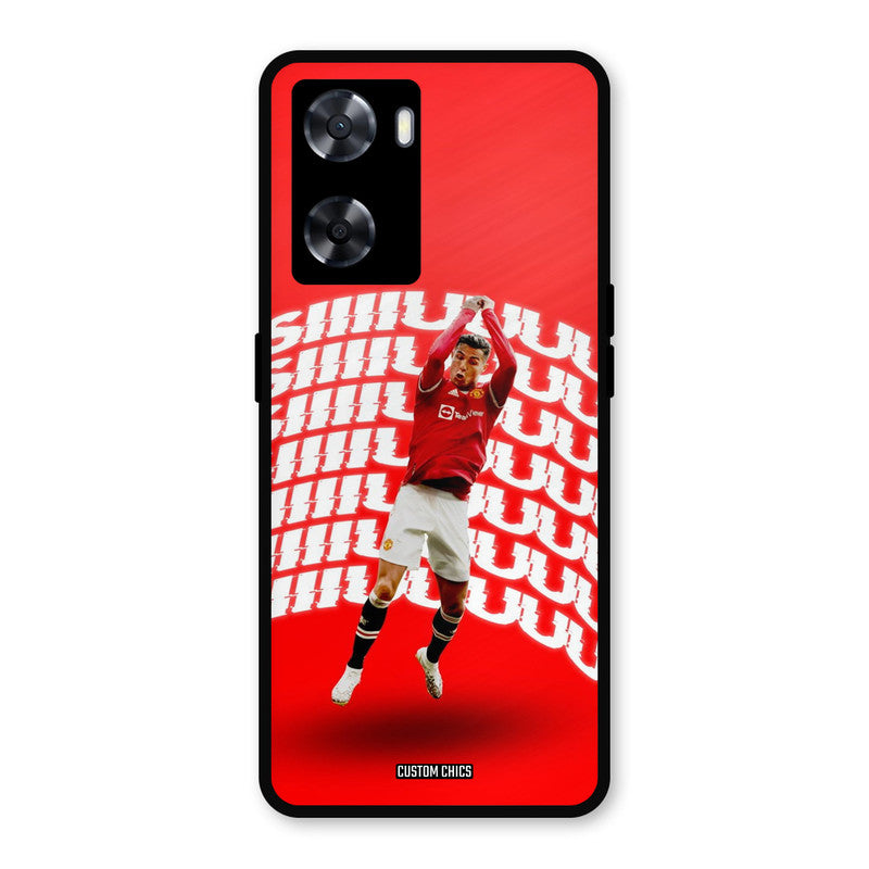 Ronaldo Shuuuuu Oppo A57 2022 Mobile Back Cover - Sports PrintShield Case